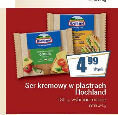 Ser kremowy w plastrach Hochland Gouda promocja w Premium Nasz Sklep