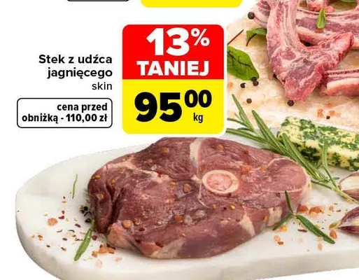 Stek z udźca jagnięcego skin promocja w Carrefour Market