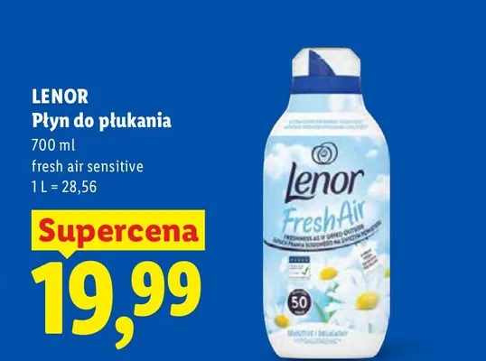 Płyn do płukania Fresh Air Sensitive Lenor promocja w Lidl