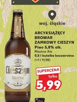 Piwo Browar Zamkowy Cieszyn Mastne Ale 5,8% alk. promocja w Kaufland
