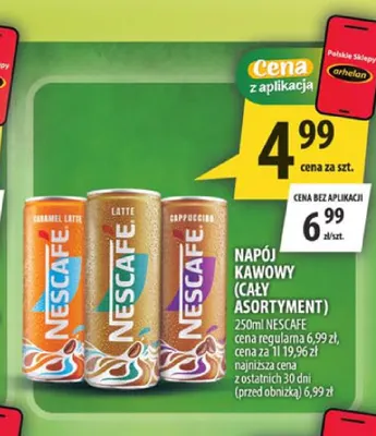 Napój kawowy Nescafe Latte promocja w Arhelan