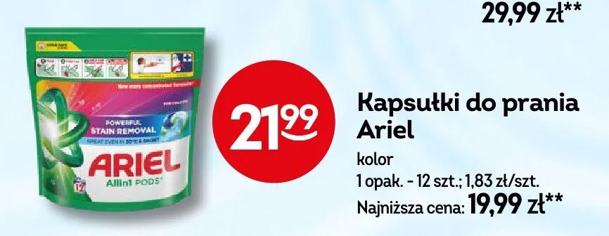 Kapsułki do prania kolor promocja w Żabka