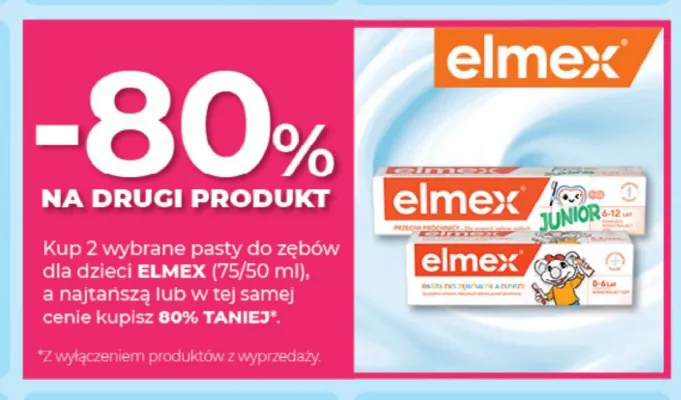 Pasta do zębów dla dzieci Elmex 0-6 lat promocja w Drogerie Jawa