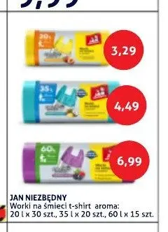 Worki na śmieci Jan Niezbędny t-shirt aroma 20 l 30-pak promocja w Blue Stop