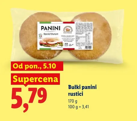 Bułki panini rustici promocja w Lidl