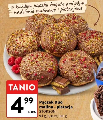 Pączek Duo malina - pistacja STOKSON promocja w Intermarche