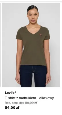 T-shirt z nadrukiem Levi's oliwkowy promocja w Lounge by Zalando
