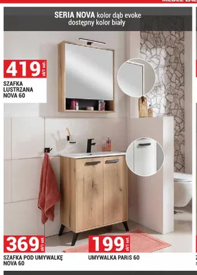 Szafka pod umywalkę Nova 60 promocja w Merkury Market