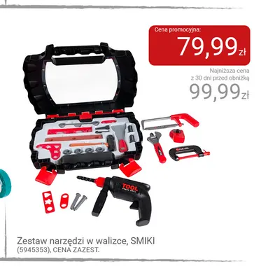 Zestaw narzędzi w walizce Smiki promocja w Smyk