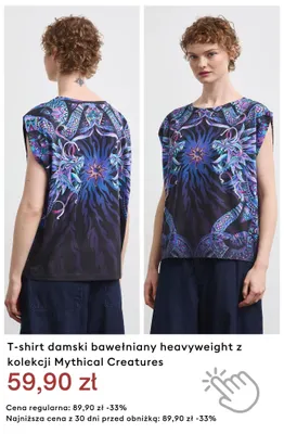 T-shirt damski bawełniany heavyweight z kolekcji Mythical Creatures promocja w Medicine