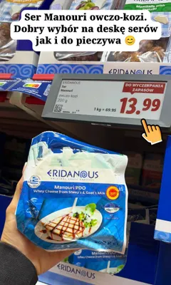 Ser Manouri owczo-kozi Eridanous promocja w Lidl