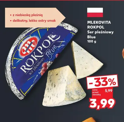 Ser pleśniowy Rokpol Blue Mlekovita promocja w Kaufland