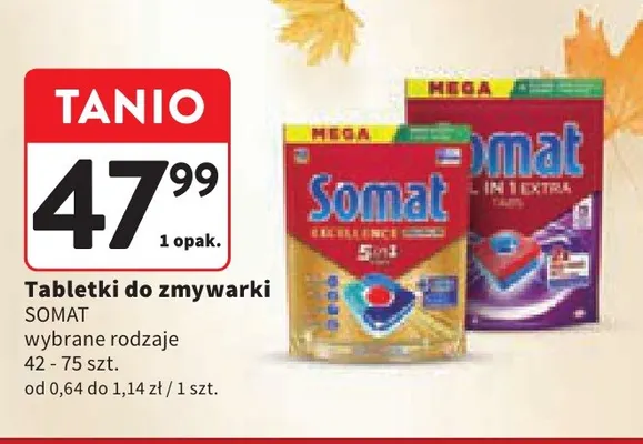 Tabletki do zmywarki Somat promocja w Intermarche
