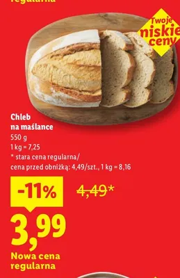Chleb na maślance promocja w Lidl