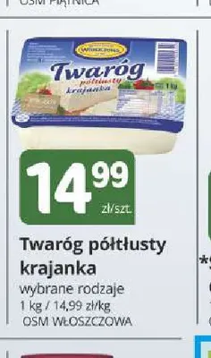 Twaróg półtłusty krajanka OSM Włoszczowa promocja w Marketvita
