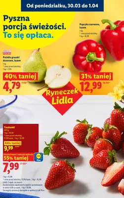 Gruszki deserowe luzem promocja w Lidl