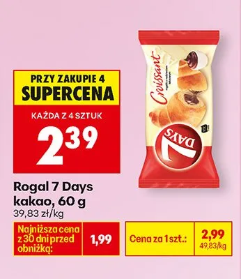 Croissant kakao 7 Days promocja w Biedronka