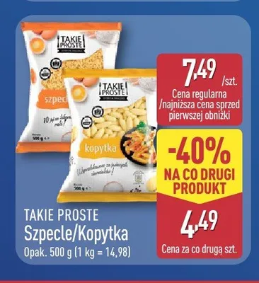 Szpecle Takie Proste promocja w Aldi