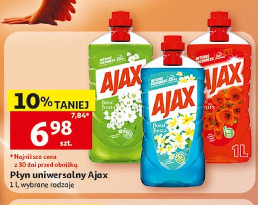 Płyn uniwersalny Ajax Floral Fiesta promocja w Auchan