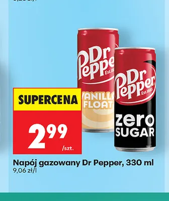 Napój gazowany Dr Pepper Vanilla Float promocja w Biedronka