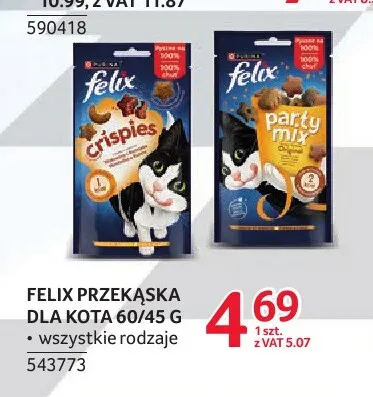 Felix Party Mix przekąska dla kota promocja w Selgros