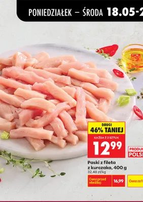Paski z fileta z kurczaka promocja w Biedronka