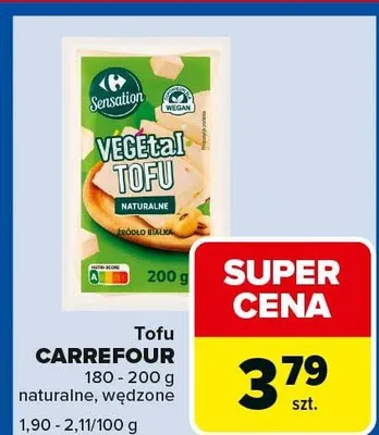 Tofu naturalne Carrefour Sensation VEGEtal promocja w Carrefour Express