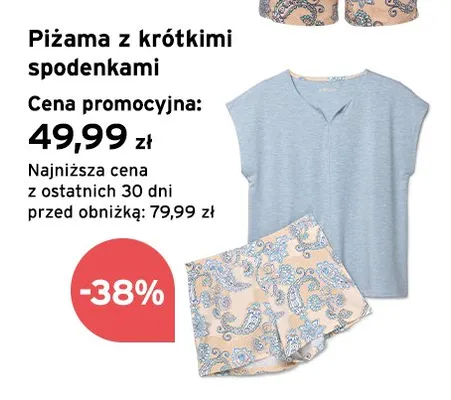 Piżama z krótkimi spodenkami promocja w Tchibo