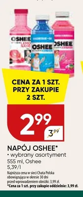 Napój Oshee czerwony promocja w Chata Polska