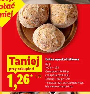Bułka wysokobiałkowa promocja w Lidl