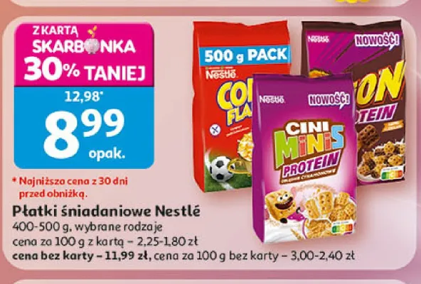 Płatki śniadaniowe Nestlé promocja w Auchan