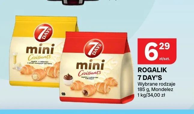 Rogalik 7 Days Mini Croissants z nadzieniem o smaku spumante promocja w Chorten