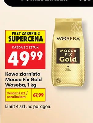 Kawa ziarnista Mocca Fix Gold Woseba promocja w Biedronka