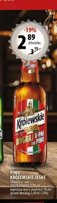 Piwo Królewskie Jasne promocja w Arhelan