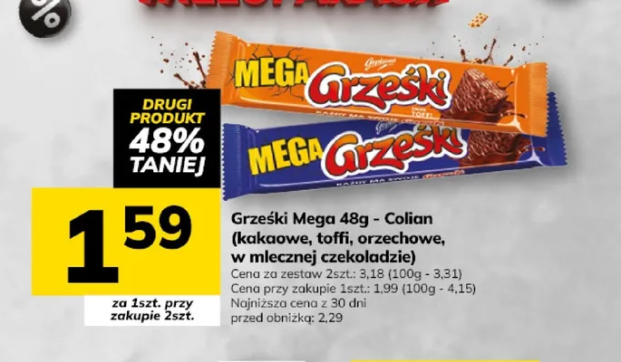 Wafelek Grześki Mega orzechowy promocja w Hitpol