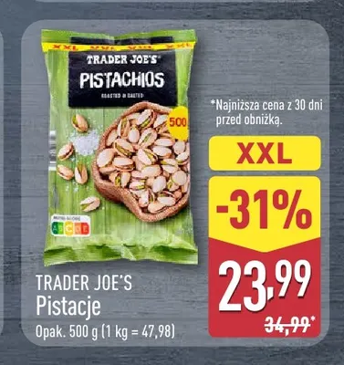 Pistacje Trader Joe's promocja w Aldi