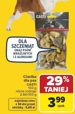 Ciastka dla psa CASTI 150 g różne rodzaje promocja w Carrefour Market