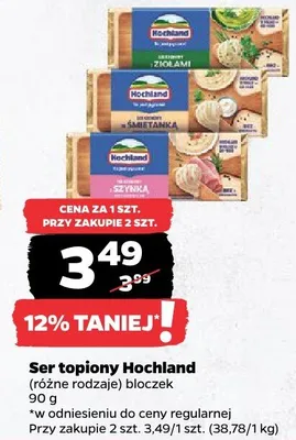 Ser topiony Hochland ze śmietanką krążek promocja w Netto