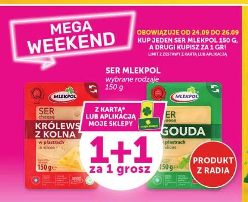 Ser w plastrach Mlekpol promocja w Groszek