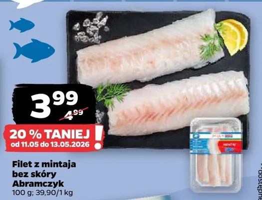 Filet z mintaja bez skóry Abramczyk promocja w Netto