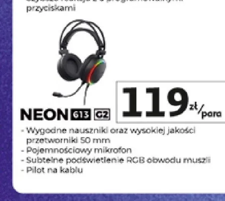 Słuchawki Genesis Neon 613 G2 promocja w Auchan