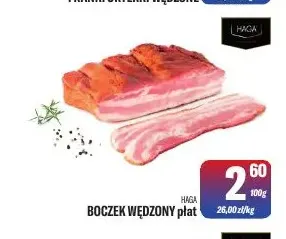 Boczek wędzony płat Haga promocja w Tomi Markt