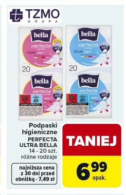 Podpaski higieniczne Perfecta Ultra Bella promocja w Carrefour