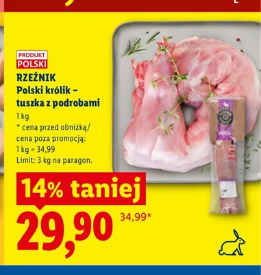 Tuszka z królika z podrobami Rzeźnik promocja w Lidl