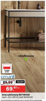 Gres szkliwiony ROYWOOD promocja w Leroy Merlin