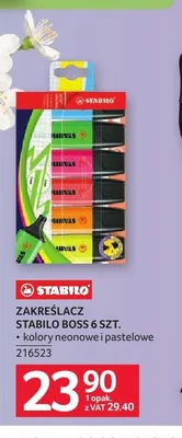 Zakreślacz STABILO BOSS 6szt. kolory neonowe i pastelowe promocja w Selgros