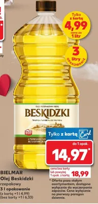 Olej Beskidzki rzepakowy 3 l promocja w Kaufland