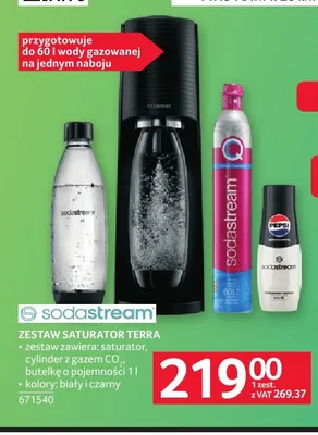 Zestaw saturator do wody SodaStream Terra promocja w Selgros