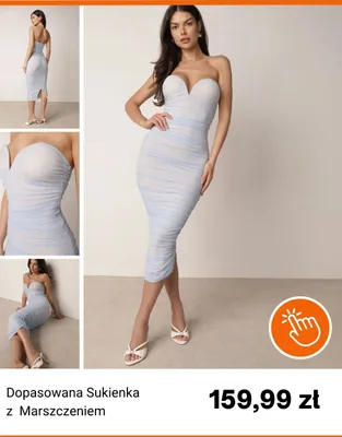 Sukienka dopasowana z marszczeniem Born2be promocja w Born2be