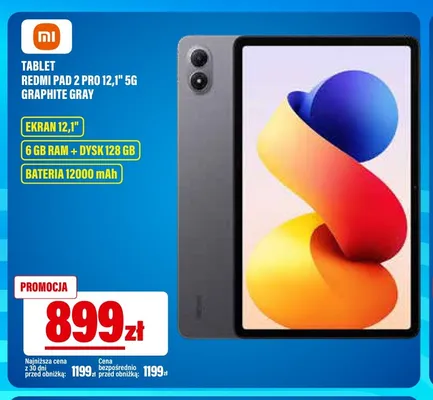 Tablet Xiaomi Redmi Pad 2 Pro 12,1" 5 g Graphite Gray promocja w RTV EURO AGD